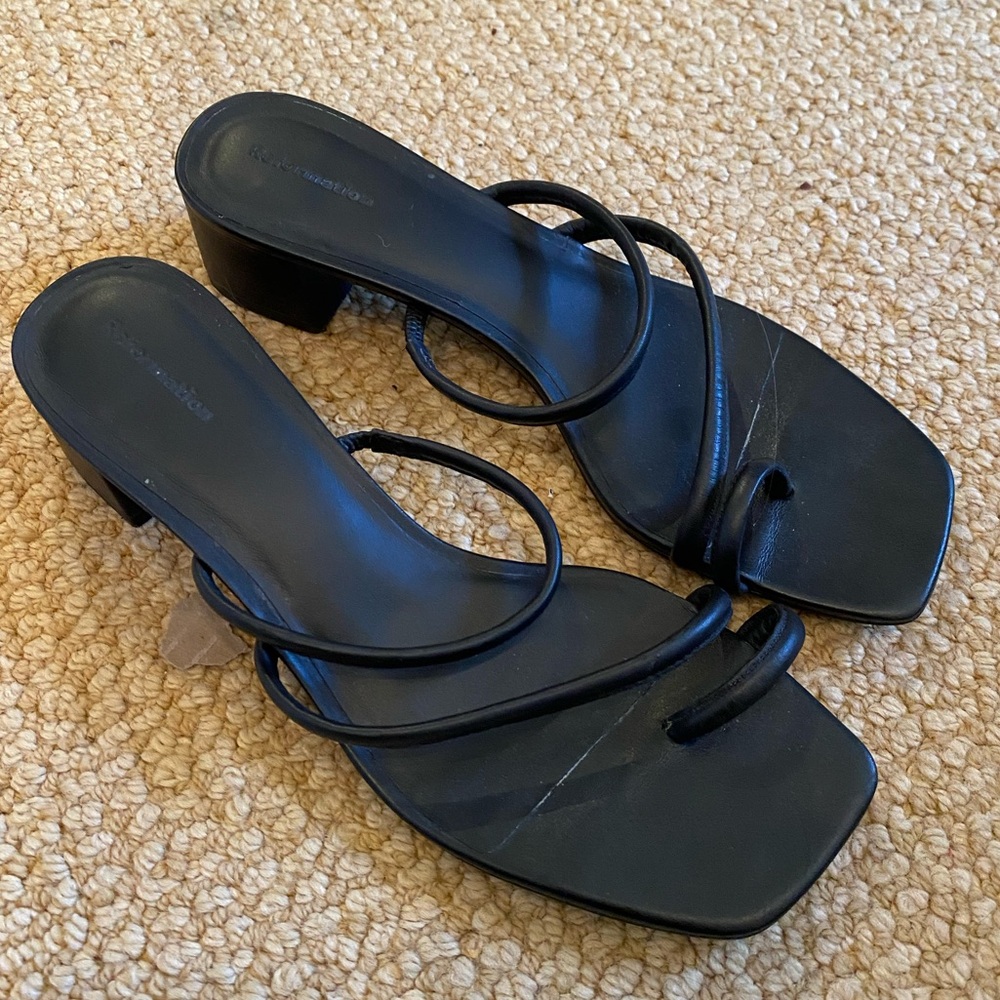 Reformation block heels